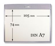 Ausweishlle 74 x 105 mm (DIN A 7) mit transparentem Befestigung