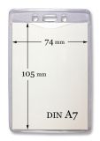 Ausweishlle 74 x 105 mm mit geschwungenem Fingereingriff - vert