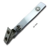 Clip (Bulldog) aus Edelstahl mit klarer Lasche - 100 Stck